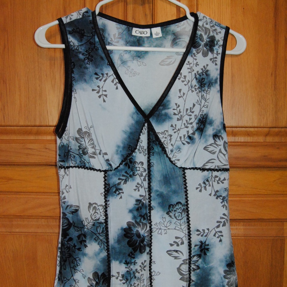 -Cato Brand Sleevless Shirt Tie Dyed - Size Small